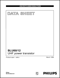 BLU60/12 datasheet: 36 V, UHF power transistor BLU60/12