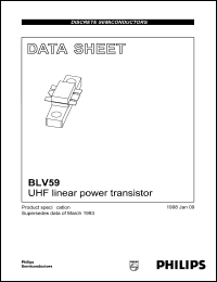 BLV59 datasheet: 50 V, VHF linear power transistor BLV59