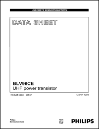 BLV98CE datasheet: 50 V, UHF power transistor BLV98CE
