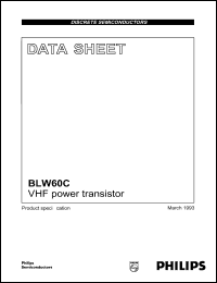 BLW60C datasheet: 36 V, VHF power transistor BLW60C