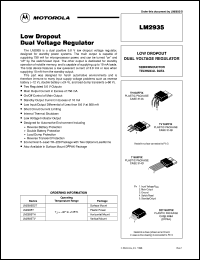 LM2935TH datasheet: Low Dropout Dual Regulator LM2935TH