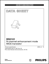 BSH101 datasheet: 60 V, N-channel  enhancement mode MOS transistor BSH101