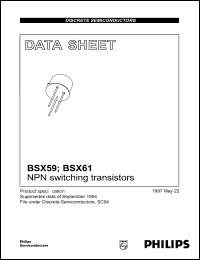 BSX61 datasheet: 70 V, NPN switching transistor BSX61