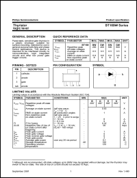 BT169GW datasheet: 600 V, thyristor logic level BT169GW