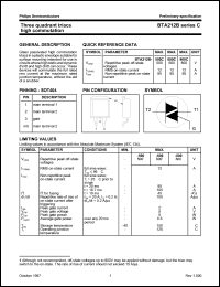 BTA212B-600C datasheet: 600 V, three quadrant triac high commutation BTA212B-600C