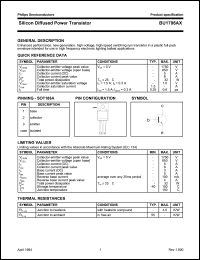 BU1706AX datasheet: 1750 V, silicon diffused power transistor BU1706AX