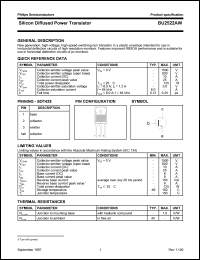 BU2522AW datasheet: 1500 V, silicon diffused power transistor BU2522AW