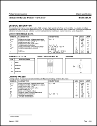 BU4530AW datasheet: 1500 V, silicon diffused power transistor BU4530AW