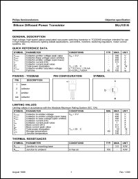 BUJ101A datasheet: 700 V, silicon diffused power transistor BUJ101A