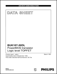 BUK107-50DL datasheet: 50 V, power MOS transistor logic level TOPFET BUK107-50DL