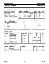 BUK455-60A datasheet: 60 V, power MOS transistor BUK455-60A