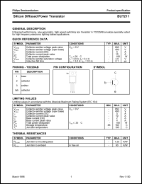 BUT211 datasheet: 850 V, silicon diffused power transistor BUT211