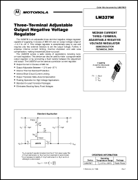 LM337MT datasheet: Three-Terminal Adjustable Output Negative Voltage Regulator LM337MT