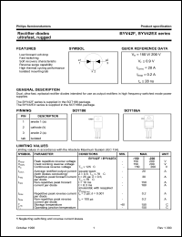 BYV42F-200 datasheet: 200 V,  rectifier diode ultrafast, rugged BYV42F-200