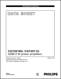 CGY2011G datasheet: CGM 4 W power amplifier CGY2011G