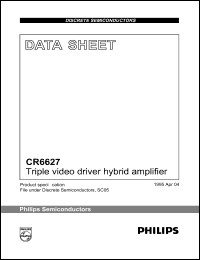 CR6627 datasheet: 90 V, Triple video driver hybrid amplifier CR6627