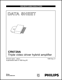 CR6729A datasheet: 70 V, triple video driver hybrid amplifier CR6729A
