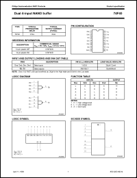 N74F40N datasheet: Dual 4-input NAND buffer N74F40N