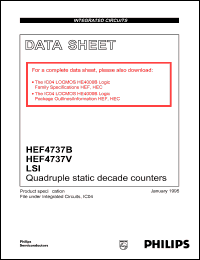 HEF4737VD datasheet: 4.5-12.5 V, Quadruple static decade counter HEF4737VD