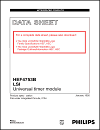 HEF4753BP datasheet: Universal timer module HEF4753BP