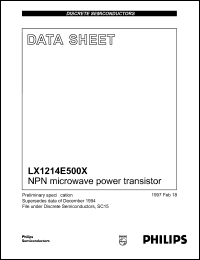 LX1214E500X datasheet: NPN microwave power transistor LX1214E500X