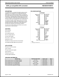 SE5018F datasheet: 8-bit compatible D/A converter SE5018F