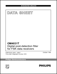 OM4031T datasheet: 6 V, Digital post-detection filter OM4031T