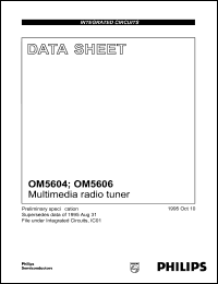 OM5604 datasheet: 87.5-108 MHz, Multimedia radio tuner OM5604