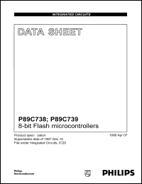 P89C739ABB datasheet: 3.5-40 MHz, 8-bit flash microcontroller P89C739ABB