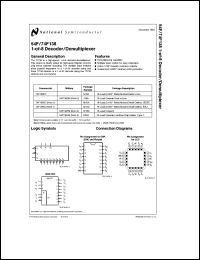 54F138DMQB datasheet: 1-of-8 Decoder/Demultiplexer 54F138DMQB