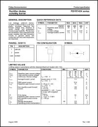 PBYR745X datasheet: 45 V, rectifier diode schottky barrier PBYR745X