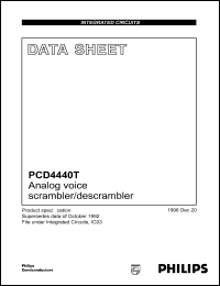 PCD4440T datasheet: 7 V, analog voice scrambler/descrambler PCD4440T