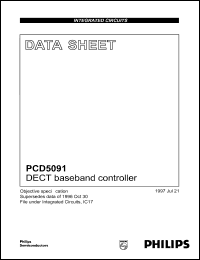 PCD5091H datasheet: 3.6 V, DECT baseband controller PCD5091H