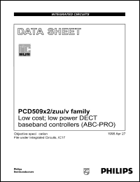 PCD50912H datasheet: 3.6 V, low cost; low power DECT baseband controller PCD50912H