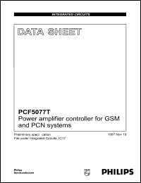 PCF5077T datasheet: 5 V, power amplifier controller PCF5077T