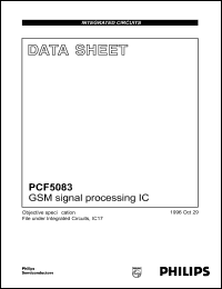 PCF5083H/5V2/F3 datasheet: 5 V, GSM signal processing IC PCF5083H/5V2/F3