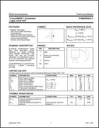 PHB45N03LT datasheet: 30 V, TrenchMOS transistor logic level FET PHB45N03LT