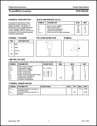 PHP10N10E datasheet: 100 V, power MOS transistor PHP10N10E