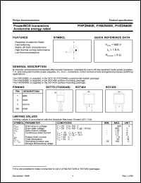 PHP2N60E datasheet: 600 V, power MOS transistor avalanche energy rated PHP2N60E