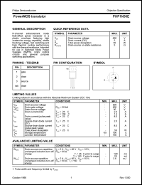 PHP1N50E datasheet: 500 V, power MOS transistor PHP1N50E