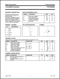 PHP36N06E datasheet: 60 V, power MOS transistor PHP36N06E