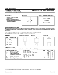 PHP3N40E datasheet: 400 V, power MOS transistor avalanche energy rated PHP3N40E