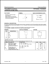 PHP3N60E datasheet: 600 V, power MOS transistor avalanche energy rated PHP3N60E