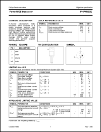 PHP4N50E datasheet: 500 V, power MOS transistor avalanche energy rated PHP4N50E