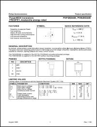 PHP4ND40E datasheet: 400 V, power MOS transistor FREDFET, avalanche energy rated PHP4ND40E