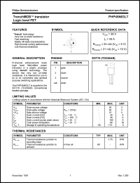 PHD45N03LT datasheet: 30 V, trenchMOS transistor logic level FET PHD45N03LT