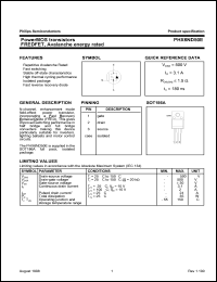 PHX6ND50E datasheet: 500 V, power MOS transistor FREDFET, avalanche energy rated PHX6ND50E