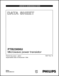 PTB23006U datasheet: 40 V, microwave power transistor PTB23006U
