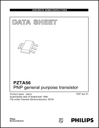 PZTA56 datasheet: 80 V, NPN general purpose transistor PZTA56