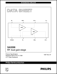 SA5200D datasheet: 9 V, RF dual gain-stage SA5200D